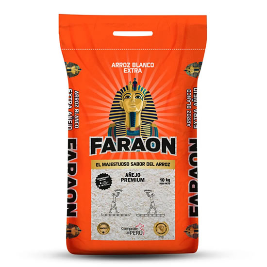 Arroz Blanco Extra Añejo Faraón Naranja 10kg